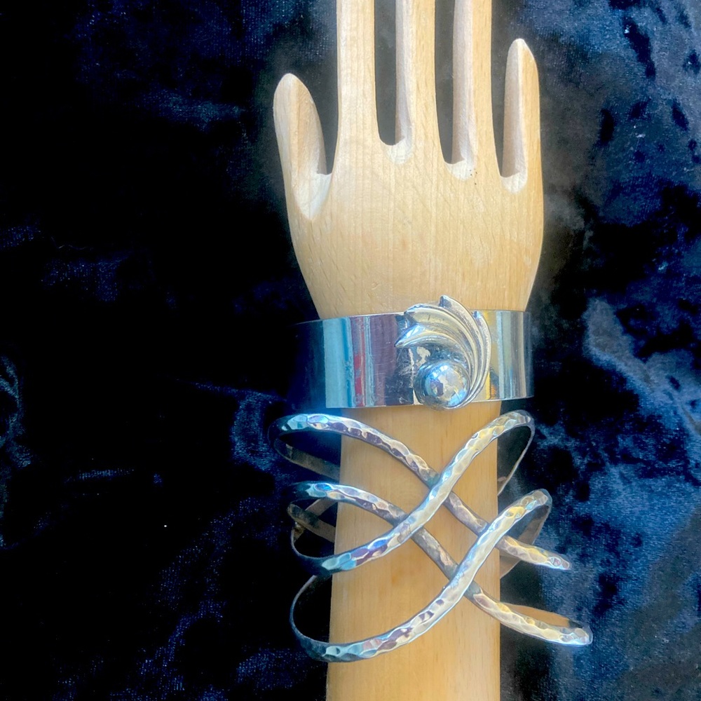 Cuff Bracelets .925 sterling silver wear together or separately  rare designs